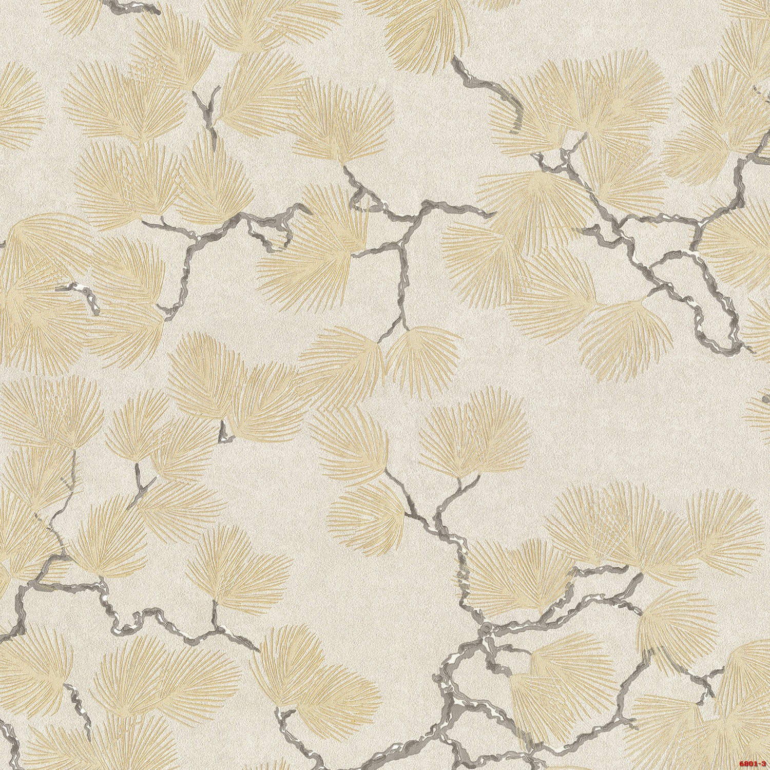 Giấy dán tường lá kim vàng  Albany 6801-3